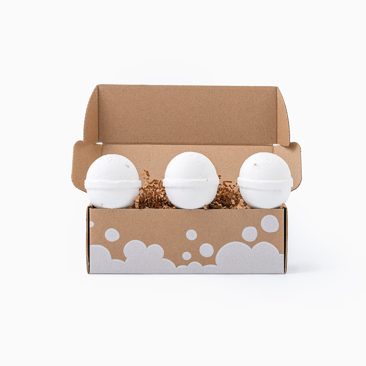 Oats Bath Bombs with the box standing on the white background.